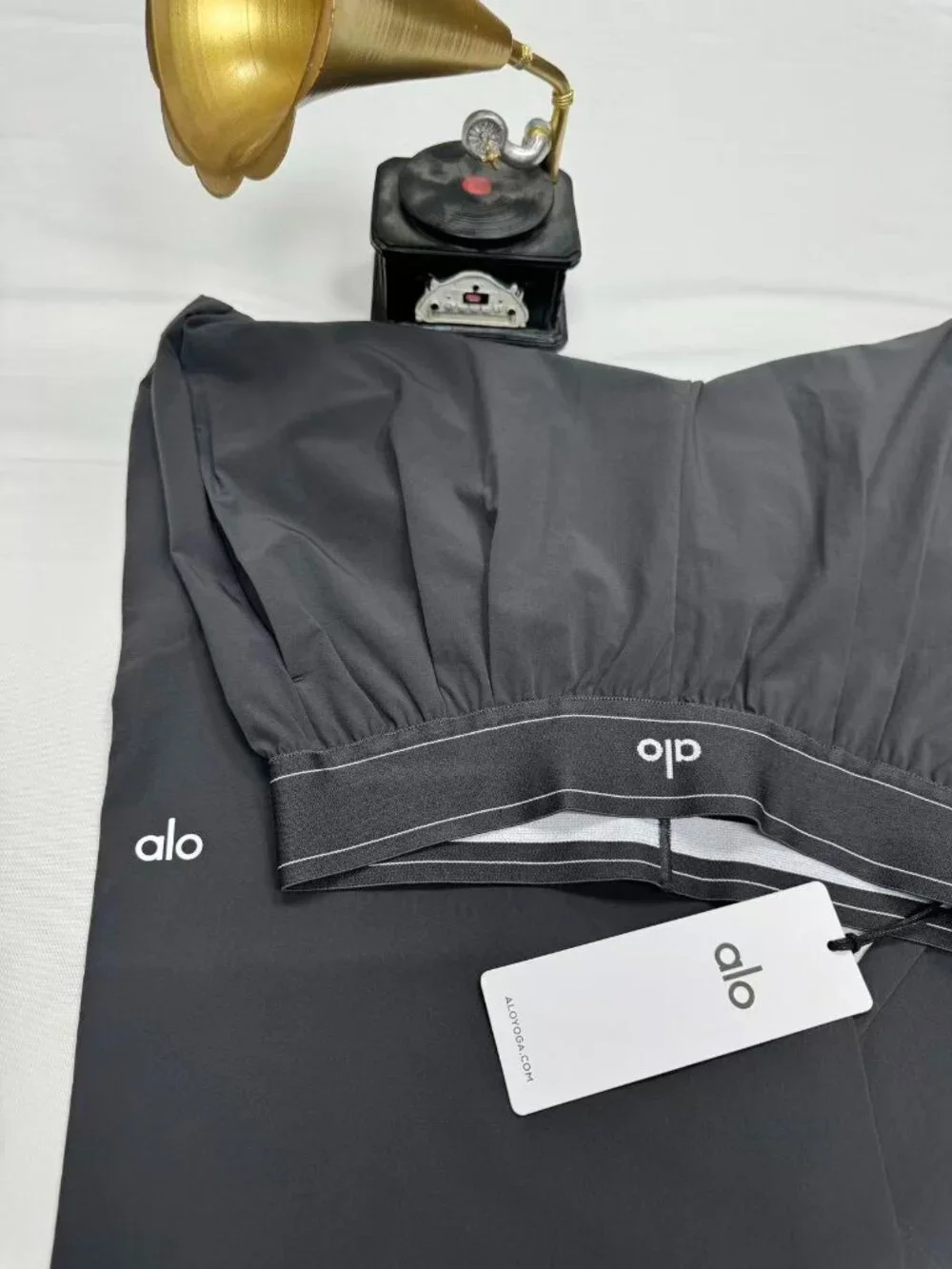 Alo Yoga Suit Up Trouser Anthracite Grey Wide Leg Pants 30” Travel Chic  🚩 NWT